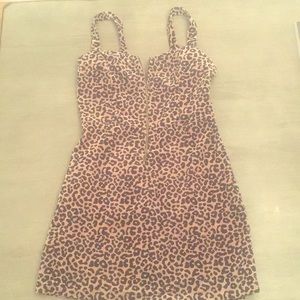 Leopard print mini dress